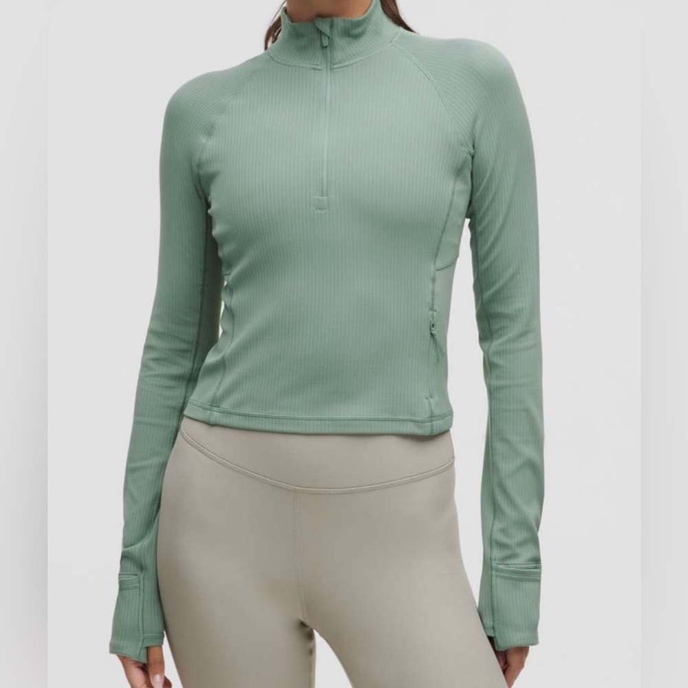 Lululemon It’s Rulu Ribbed Cropped Half Zip